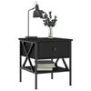 Nightstands 2 Pcs. Black 40 X 42 X 45 Cm Engineered Wood