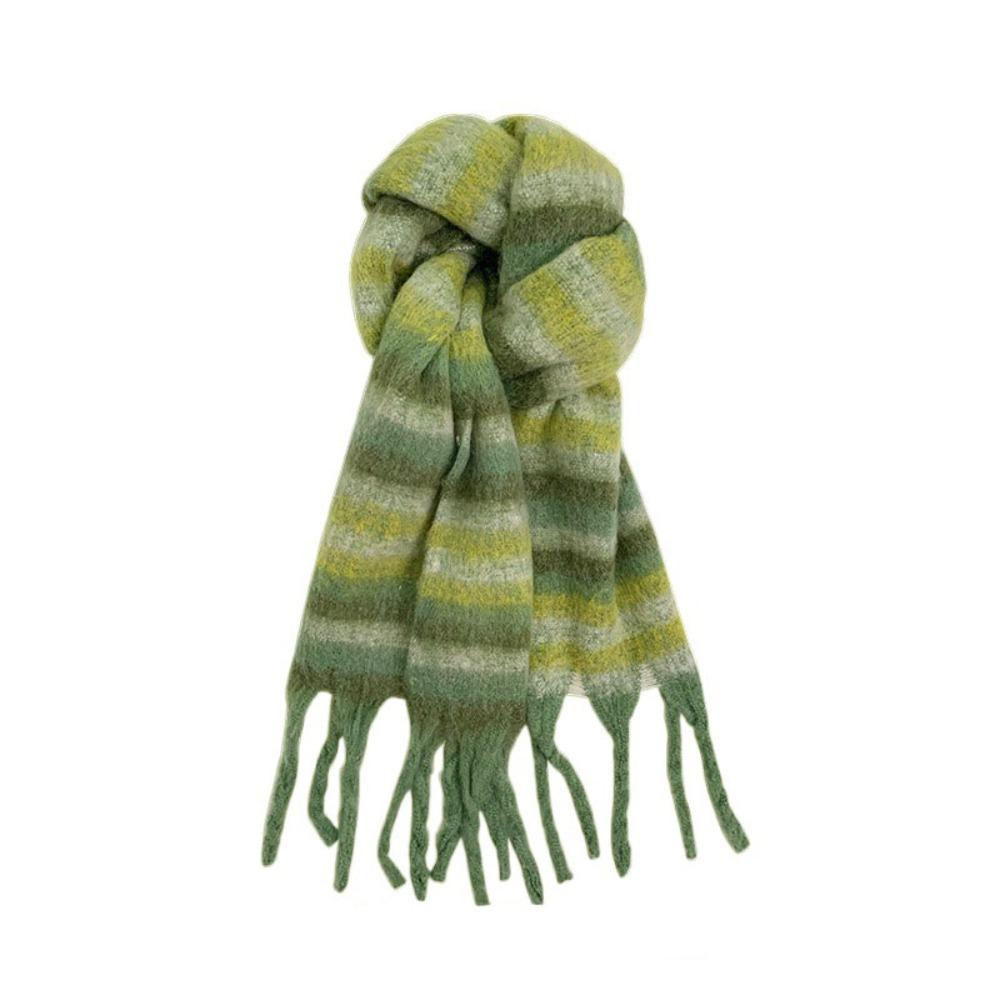 Barevně sladěné zimní kašmírové šály s třásněmi, dlouhá šála, klasický pruhovaný vlněný šátek, podzim zima