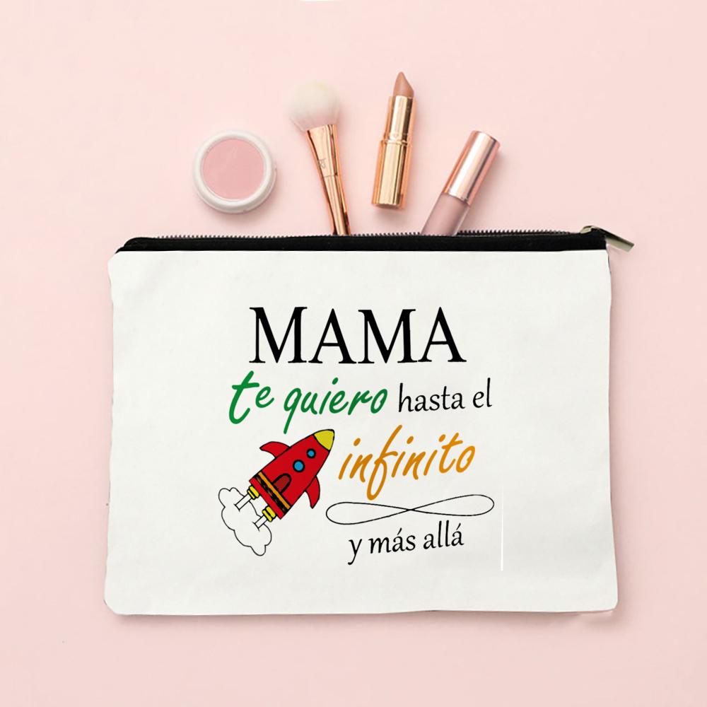 I Have The Best Mom In The World Print Comestic Bag Travel Neceser Toiletries Makeup Bags Mother's Day Birthday Gifts for Mother