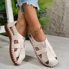 2025 Closed Toe Women's Sandals New Plus Size Casual Comfortable Summer Hollow Out Soft Bottom Best Seller Flat Sandals