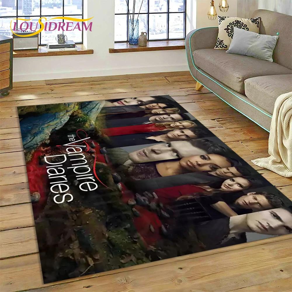 3D Latest The Vampire Diaries Damon Salvatore Rug Carpet for Living Room Bedroom Home Decor,Non-slip Decoration for Sofa Doormat