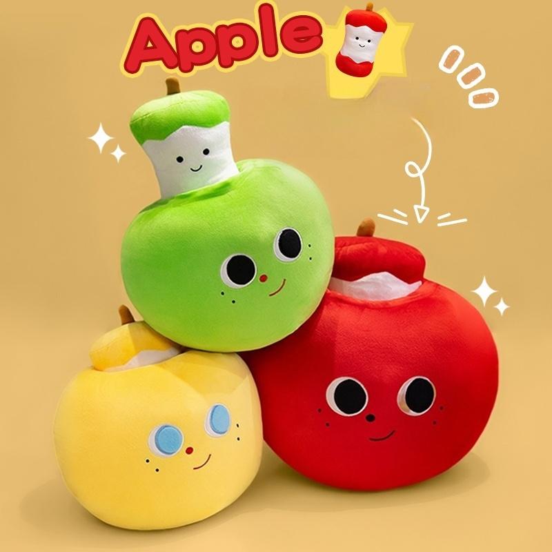 Creative Apple Core Plush Toy Stuffed Soft Fruit Apple Doll Cute Sleep Huggable Pillow Girls Kids Christmas Birthday Gift