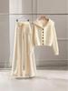 2025 Spring Women's High-End Soft Knit Top & Slimming Straight Leg Pants Suit