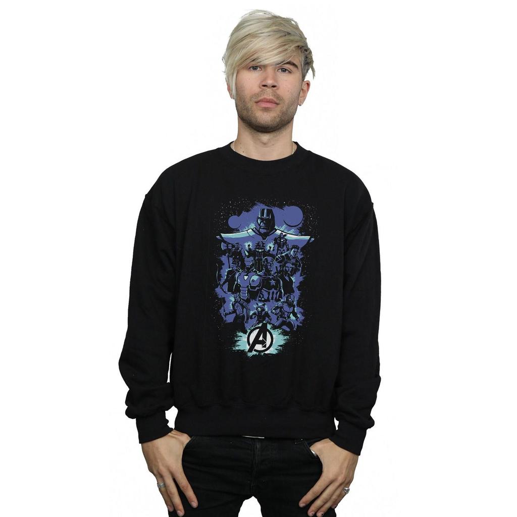 Marvel Mens Avengers Endgame Space Sketch Sweatshirt