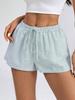Damen-Sommershorts mit hohem Bund, Streifenmuster und Schnürung, lässig und elegant
