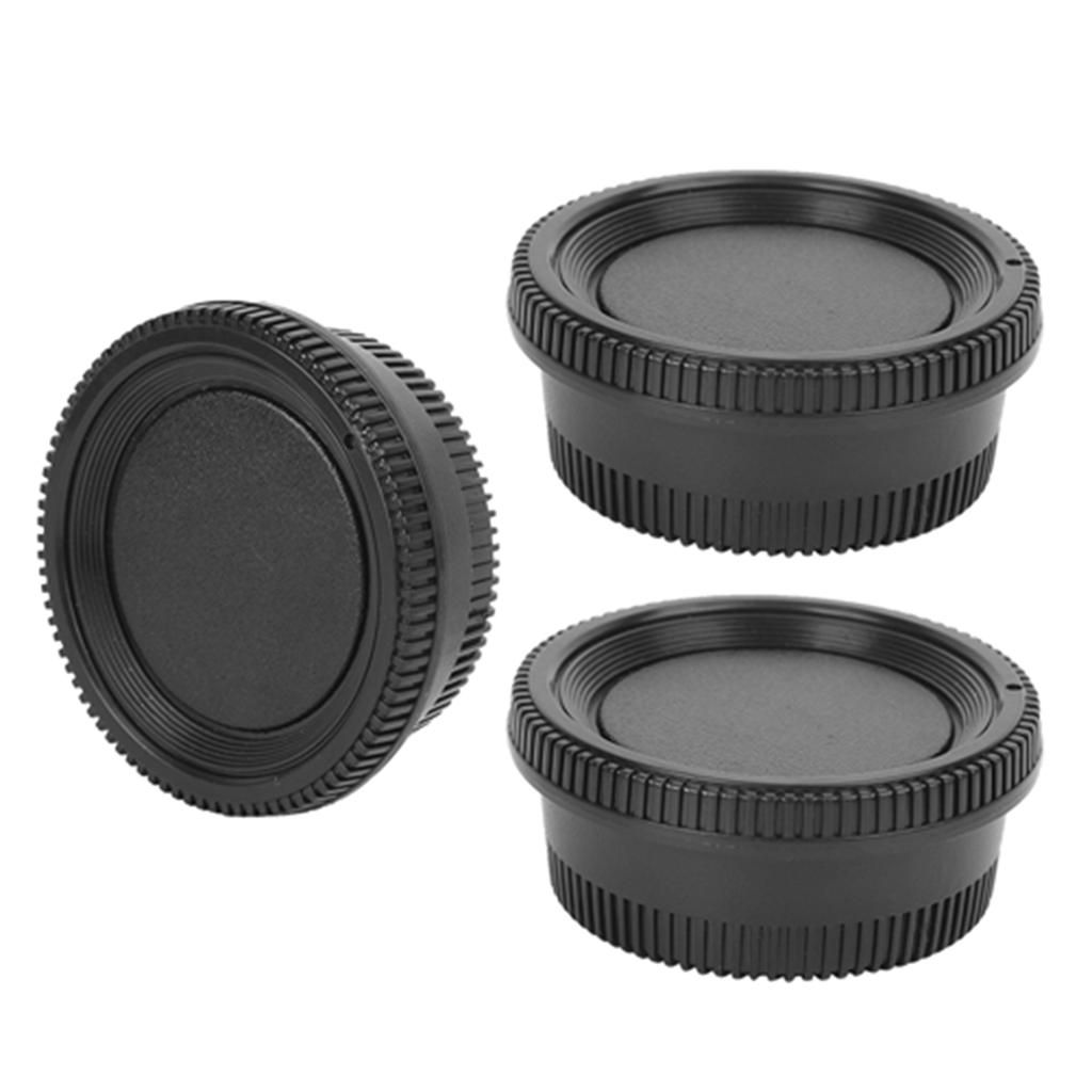 Hard Plastic Black Lightweight Dustproof Scratch Resistant Camera Body Lens Cover Kit for Nikon F Mount Cameras