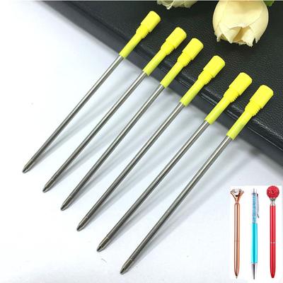 20 teile/los Metall Kristall Stift Refill Diamant Kugelschreiber Refill Student Stift Stange Patrone Core Tinte Aufladen Schwarz Blau Tinte 8,2 cm