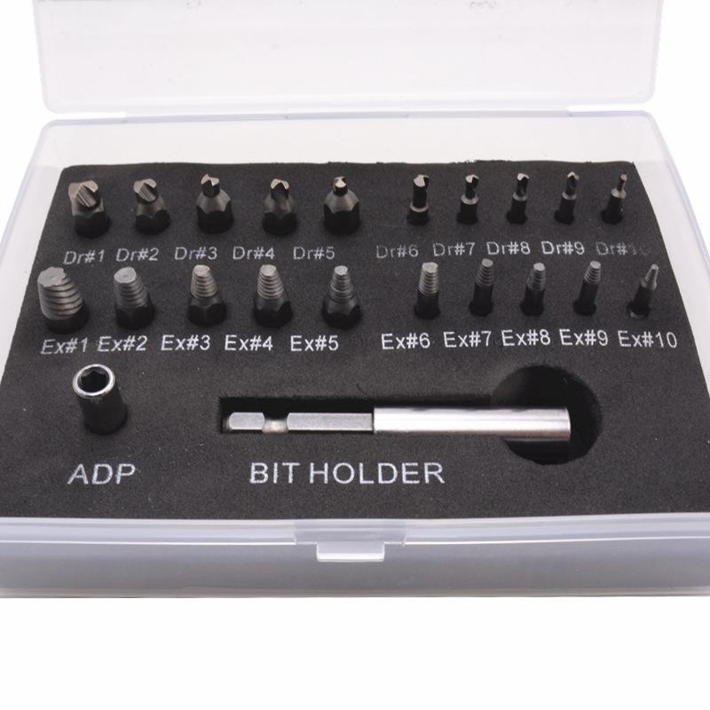 22-Piece High-Speed Steel Wire & Screw Extractor Set