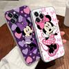 Cartoon Minnie Mouse Transparent Phone Case For iPhone 17 Pro Max 17E 11 12 13 14 15 16 Pro Max Plus 17 Air 16E 7 X Disney Cover