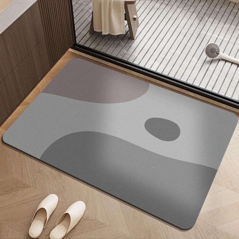 Bathroom Absorbent Floor Mat Household Absorbent Anti Slip Foot Mat Bathroom Door Resistant To Dirt and Easy To Maintain
