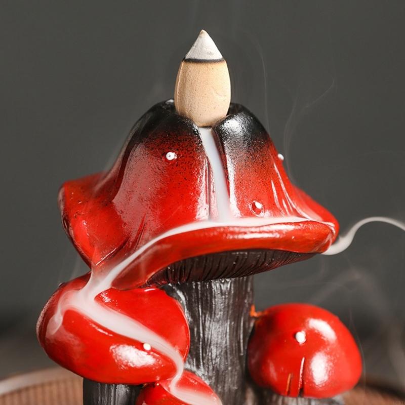 62KD Mushroom Backflow Incenses Burners for Enhancing Home Fragrances and Decors