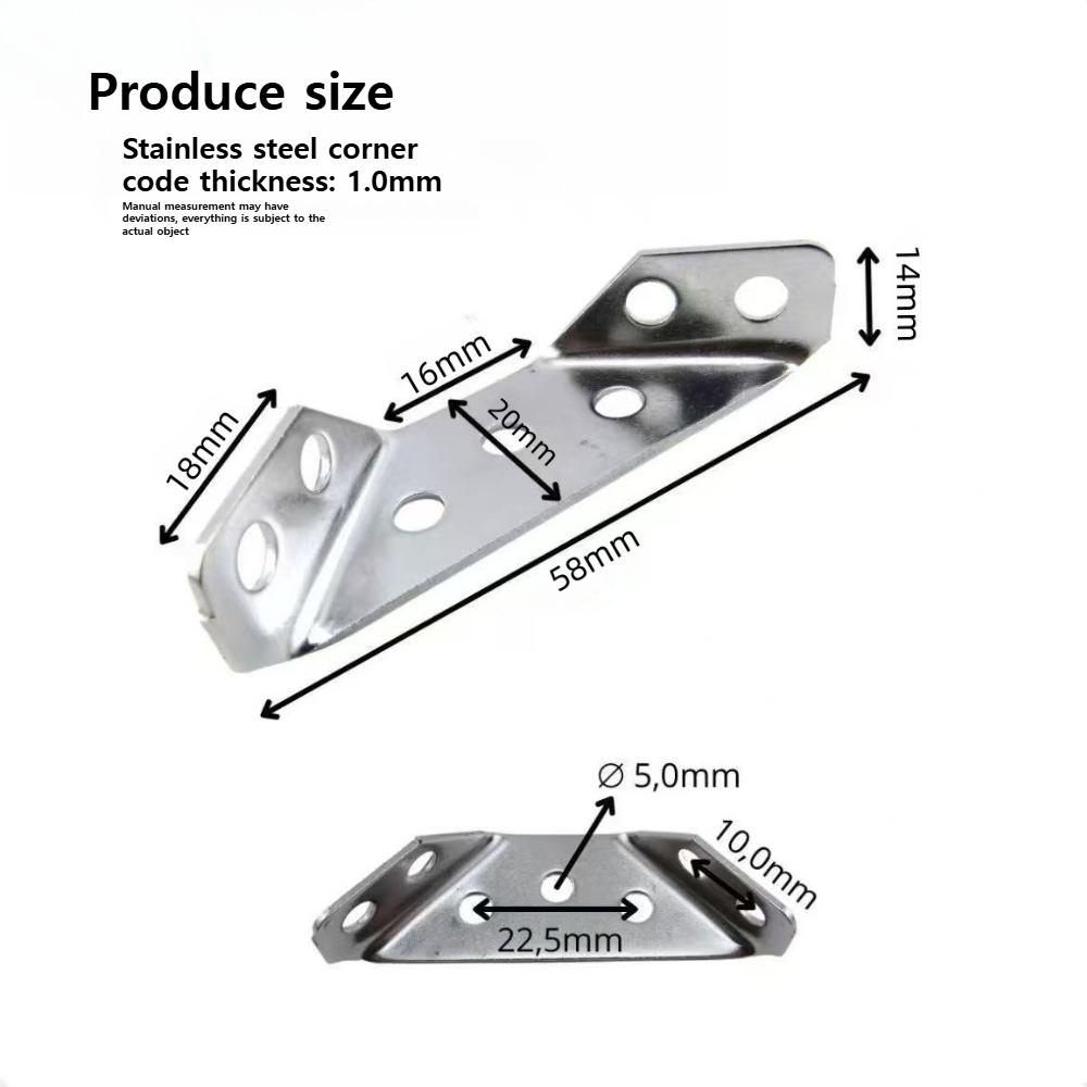 Heavy-Duty Stainless Steel Corner Brackets with Screws - 90° Angle Support, Scratch-Resistant, Easy Installation for Furniture & Wood Frames