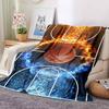 Basketball Fire Flannel Blanket Throw Blanket Soft Warm Sofa Bed Camping home Decor Unique Christmas Gift C92630