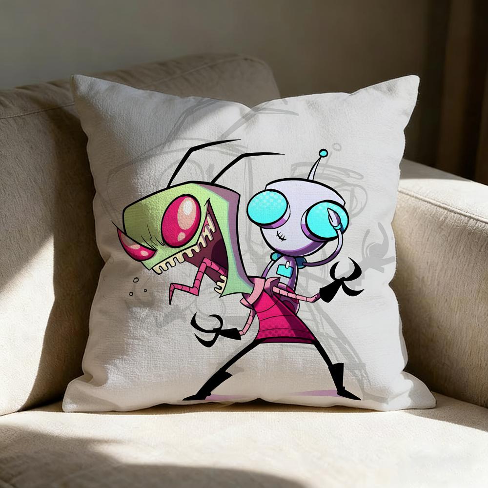 IInvader Zim Game Pillow Case Pillowcase Doublesided Printed Sofa Cushion Bedroom Headboard Pillow