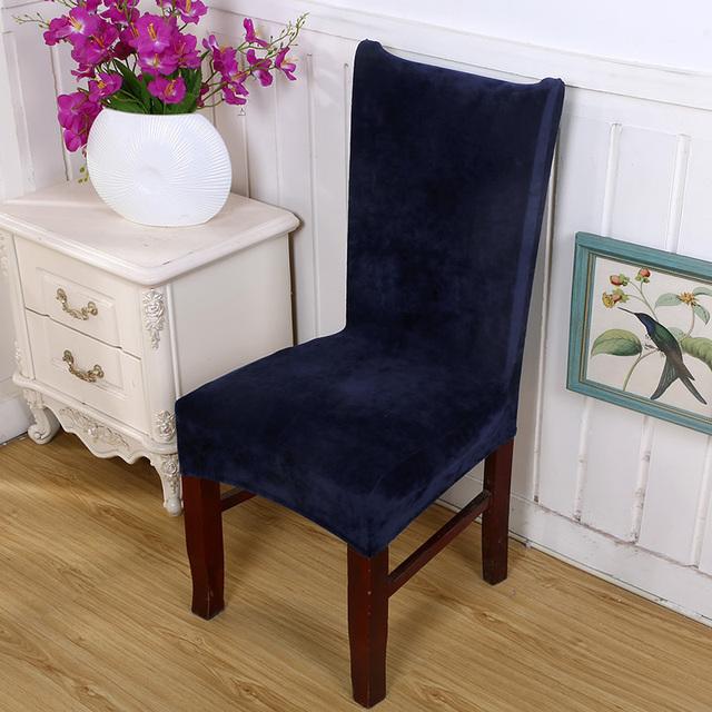 Plush Fabric Thick Fabric Chair Cover Stretch Seat Covers Elastic Bench Cover For Office Chair Party Banquet Hotel Living Room