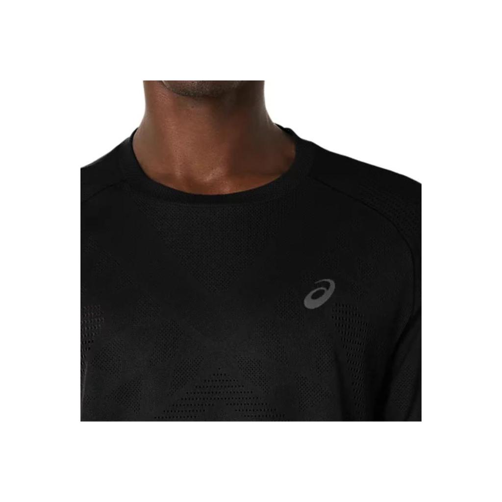 Asics Metarun Logo Comfortable Breathable Round Neck Raglan Short Sleeve T-Shirt Men Tops Black 2011D286-001