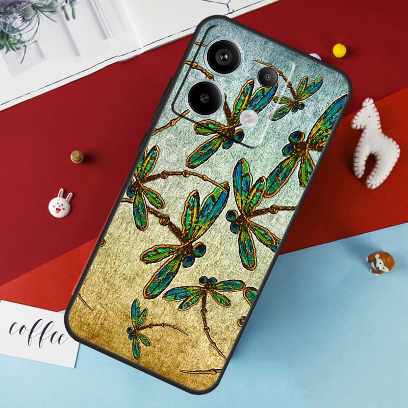 Dragonfly Case For Xiaomi Redmi Note 13 Pro 14 12 11 10 15 Pro Plus Redmi 10C 12C 13C 14C 15C 15 Cover
