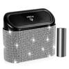 NBTEPEM Bling Car Trash Can With Lid, Mini Auto Garbage Can With 30 Trash Bags, Leakproof Automotive Garbage Container Bin, Bling Car Accessories