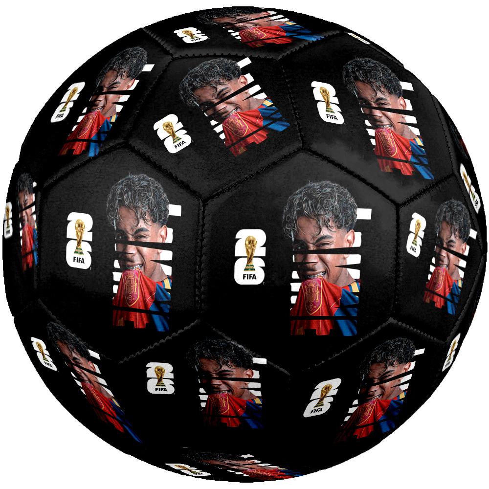 Yamal Size 5 Soccer Ball Machine-Stitched Indoor/Outdoor Universal Football Perfect Commemorative Gift for Soccer Lovers