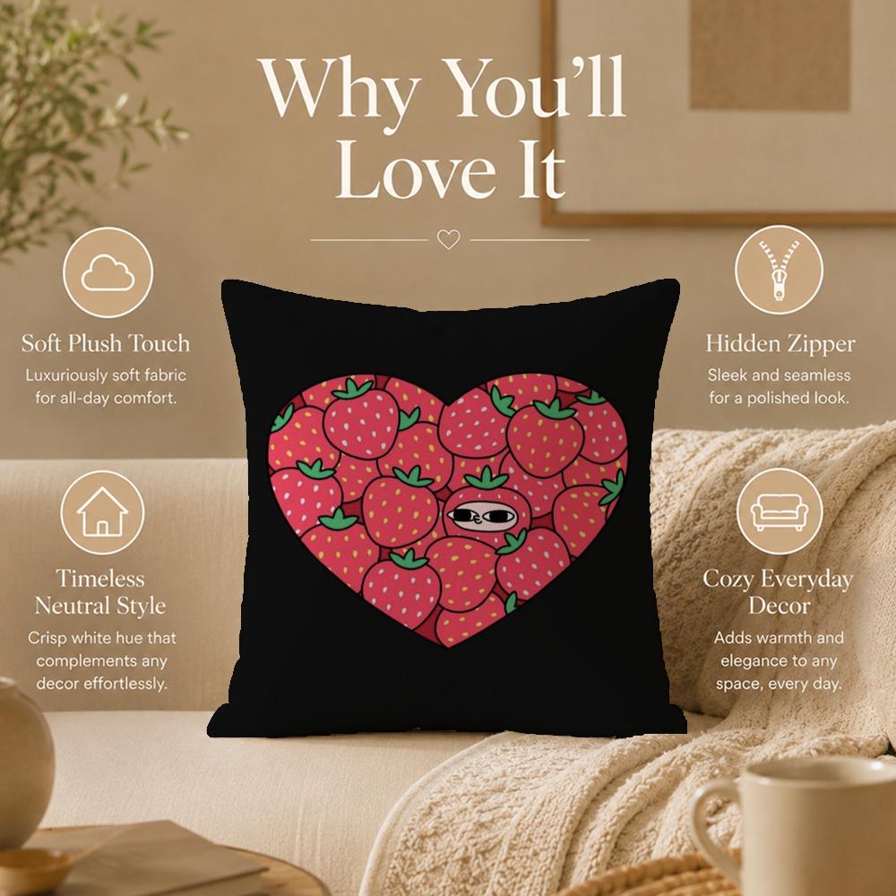 Character K‑Ketnipz The Bean Cushion Cover Double-Sided Printed Pillow Cover Hypoallergenic Dust-Mite Proof