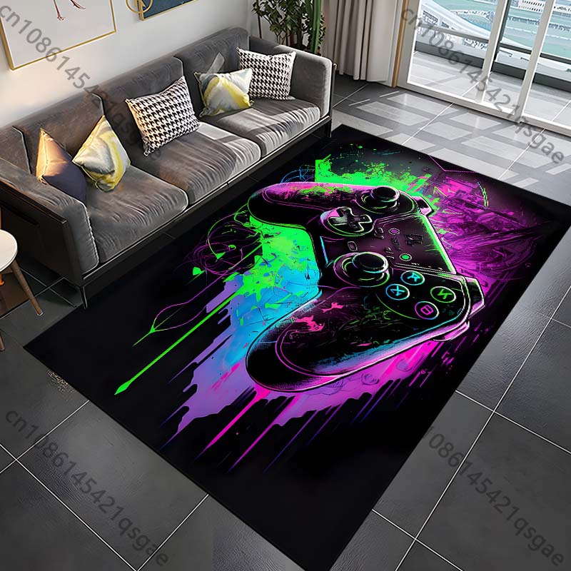 15 Sizes Modern Gamer Carpet Rug for Bed Room Living Room Bathroom Mat Creative Door Mat Cloakroom Home Decor Play Room Area Rug