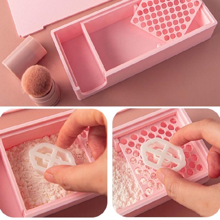 Anti Spill Corn Starch Box With Detachable Grid And Brush Mess Free Craft Tool For Jewelry Making Supplies