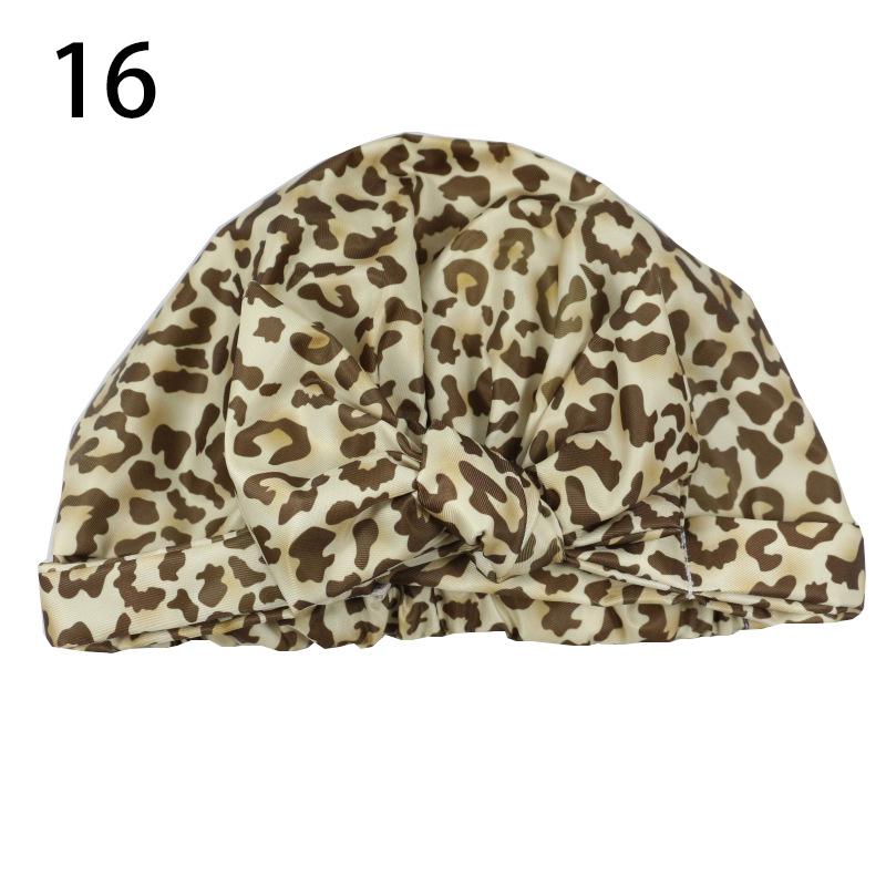 Waterproof Shower Cap Double Layers Bath Cap Adjustable Elastic Band Shower Cap For Women Long Thick Hair CDN