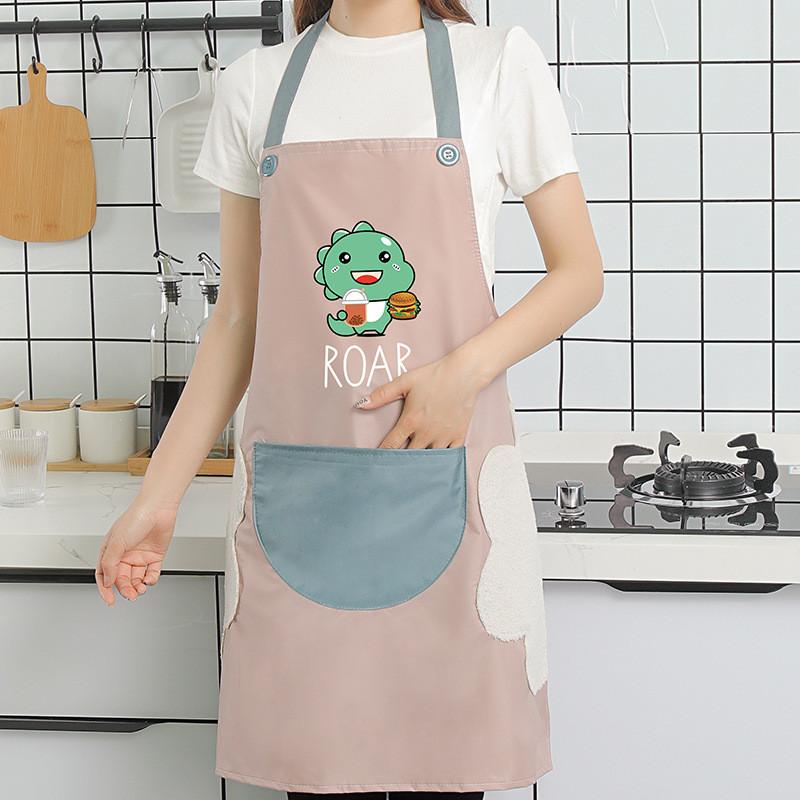 Panda Cartoon Waterproof Apron Unisex Kitchen Cooking Protective Wear For Adults And Kids