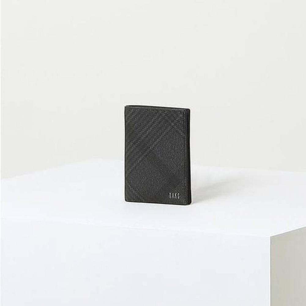 

Daks Black Check Leather Slim Wallet Dbwa4e094bk Single option
