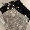 Pantalones cortos sexis con lentejuelas brillantes para mujer, pantalones cortos ajustados con cintura alta y cierre de aro en O, pantalones cortos para fiestas, clubes, festivales y bailes