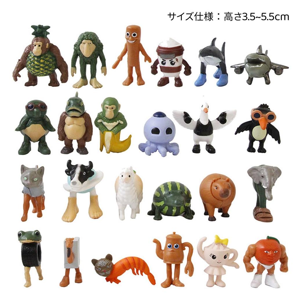Italian Brainrot Tuntuntunsahur Collectible Miniature Italian Brainrot Birthday Gifts [24-Piece Set] Figurines, 3.5-5.5cm Tall, Figures, Dolls,