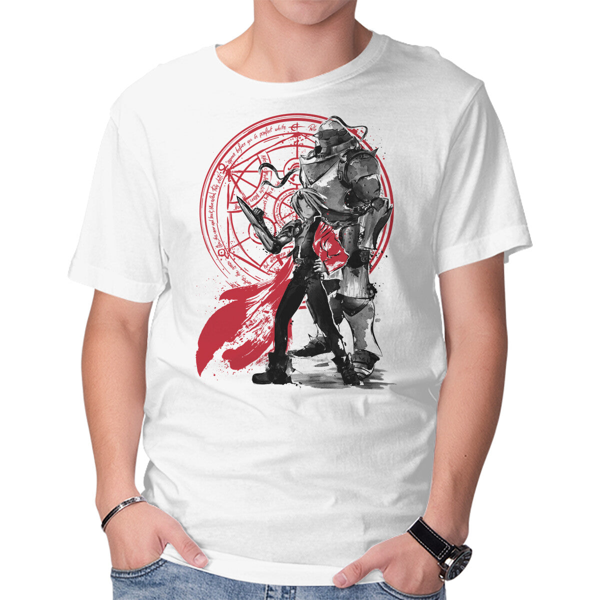 Unisex Crew Neck T-Shirt Alchemist Brothers Graphic Short Sleeve Casual Tee L