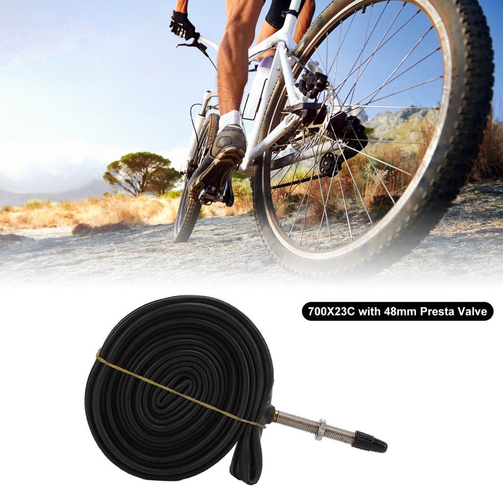 2 Pack 700x23C Bike Inner Tube 700c   Valve Butyl Rubber Bike Tube with 2 Tire Levers