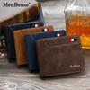 Schoolbag New Men's Wallet Matte Fashion Casual Multi-card Position Men's Wallet Wallet Wallet Short Pu Three-fold Wallet