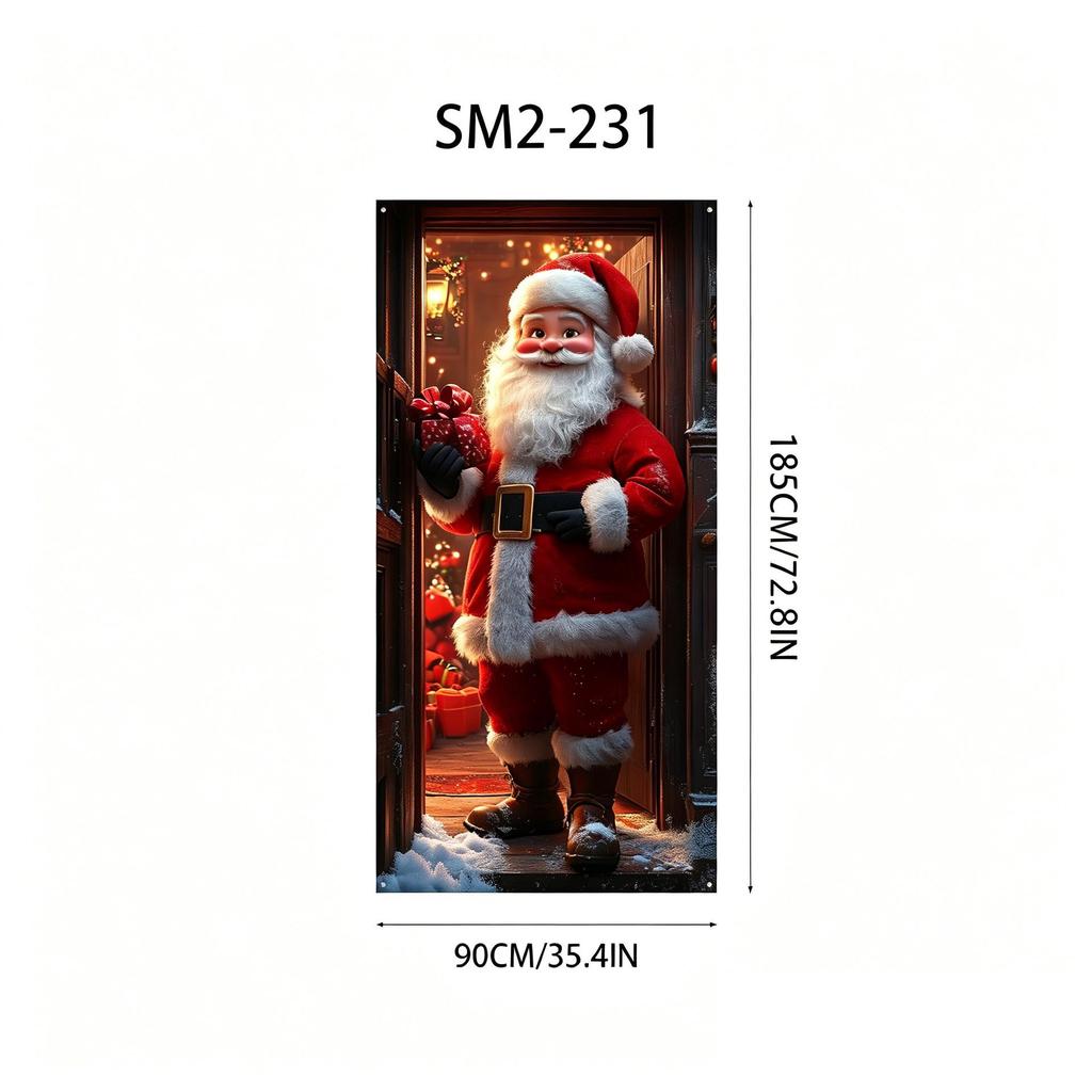 Santa Claus Christmas Hanging Cloth Background Decoration