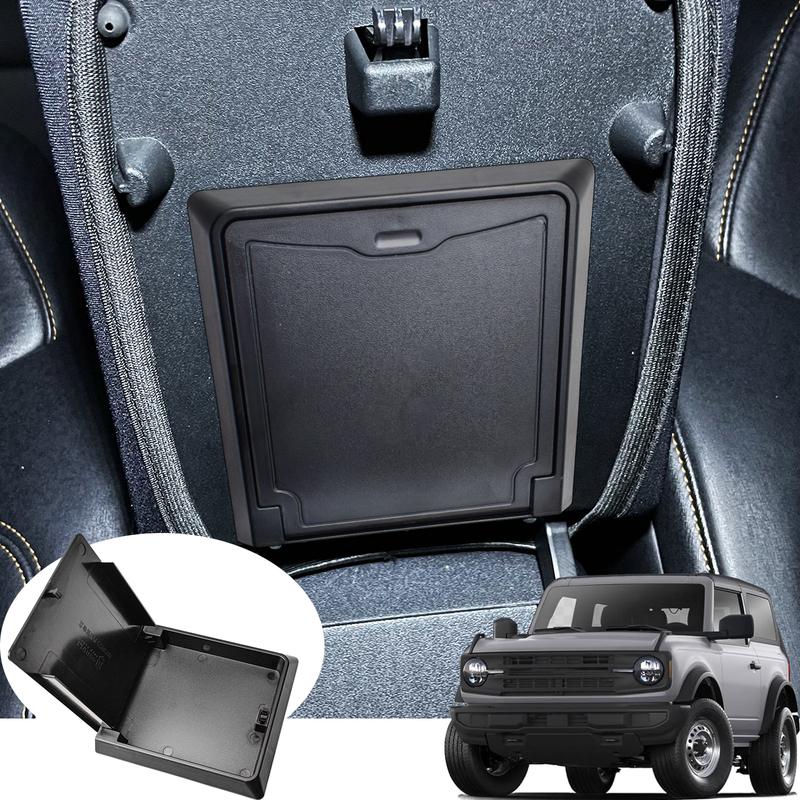 For Ford Bronco 6th Gen Armrest Hidden Box Car Storage Organizer Center Console Hidden Storage Box ABS Car Tray