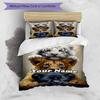 3PC Custom Name Tiger, Lion, Panther Stack Bedding Set Duvet Cover Closure Includes 1 Duvet Cover & 2 Pillowcases for Bedroom