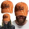 Halloween Ghost Hat for Women Men Halloween Adjustable Funny Party Hats Pumpkin Embroidery Baseball Cap for Halloween Parties