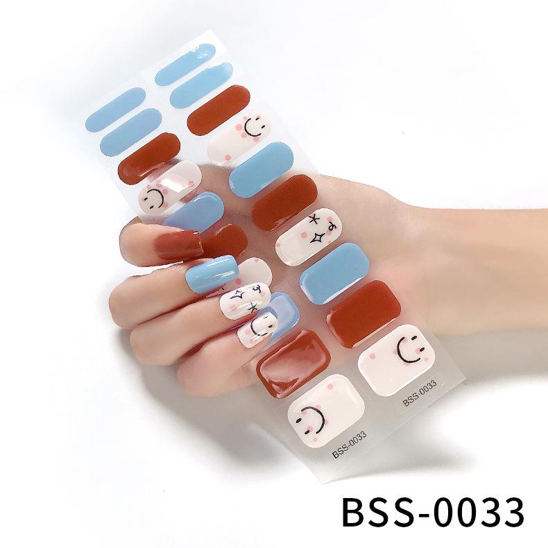 Gel Manicure Stickers Semi-cured Gel Nail Stickers Nail Polish Glue Manicure Stickers