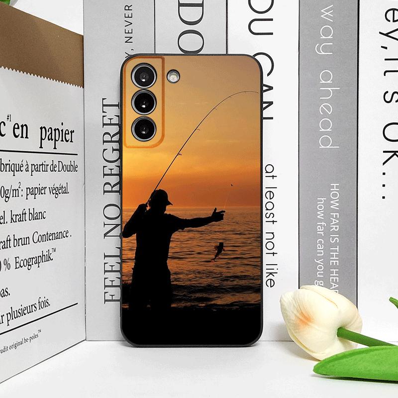 Angelrute bei Sonnenuntergang Motiv Handyhülle für Honor Huawei 200 Lite 100 400 PRO 80 90 X9 Magic 7 6 Lite 5 Pro Weiche Hülle