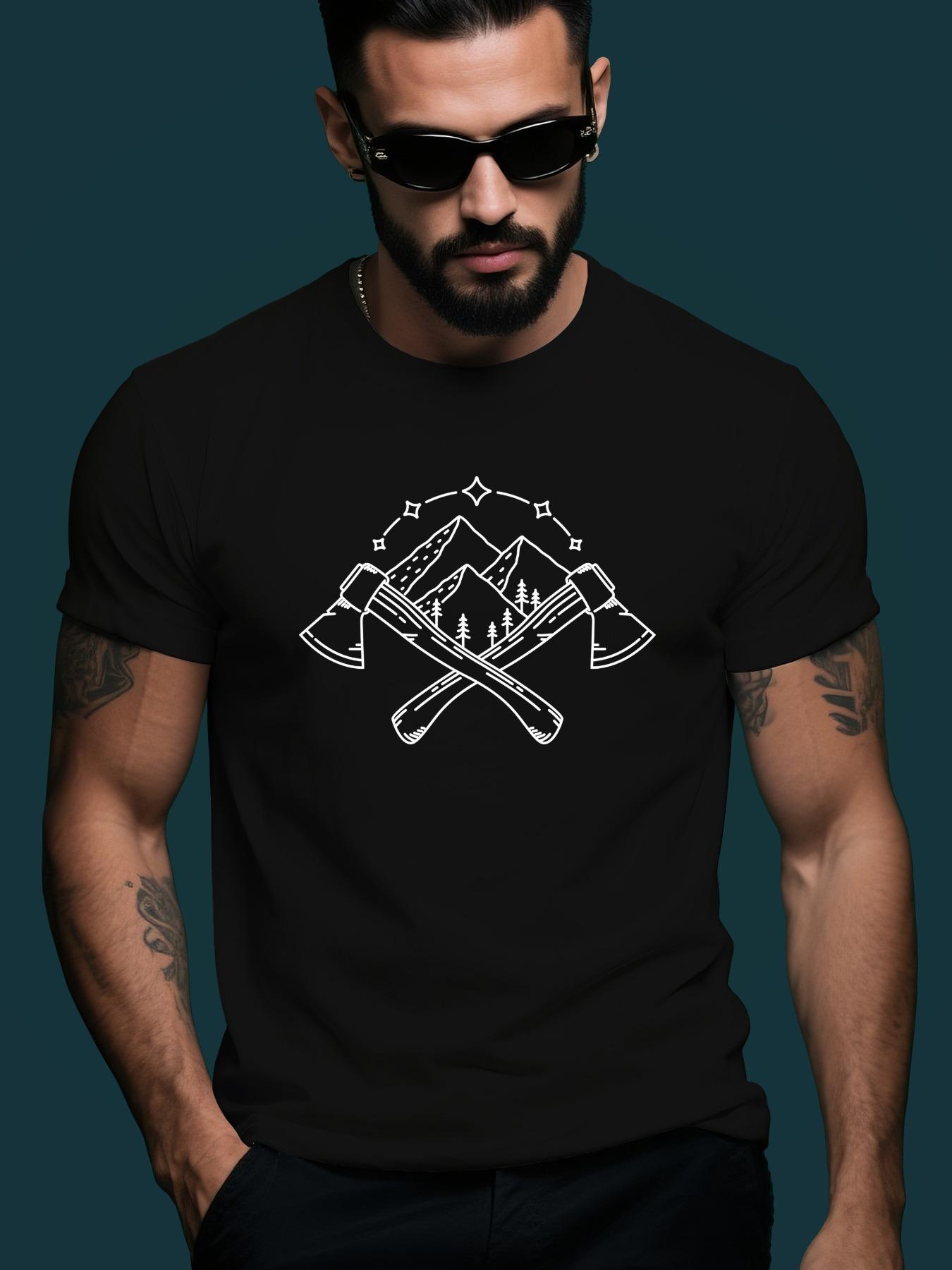 Mountain Axes Graphic Tshirt Graphic Tshirt - Crewneck Te... M