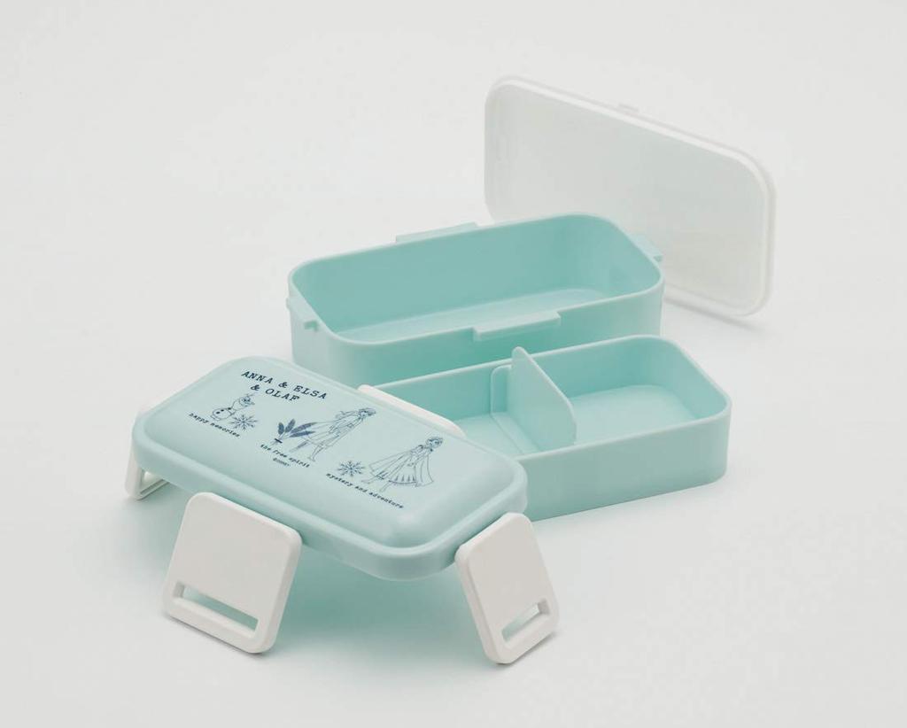 Skater Softly Serving Bento Frozen Made in PFLW4 Dome-Shaped Lid, Two-Tier Box, 600ml, 2, Disney, Japan,