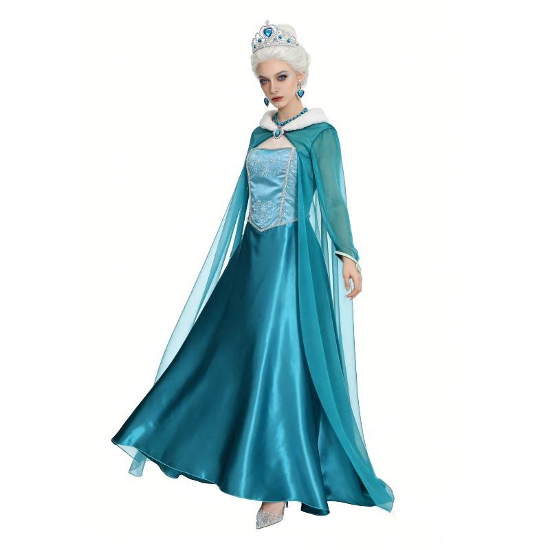 Large size Elsa blue princess dress Halloween Snow White dress, Queen Elsa dress