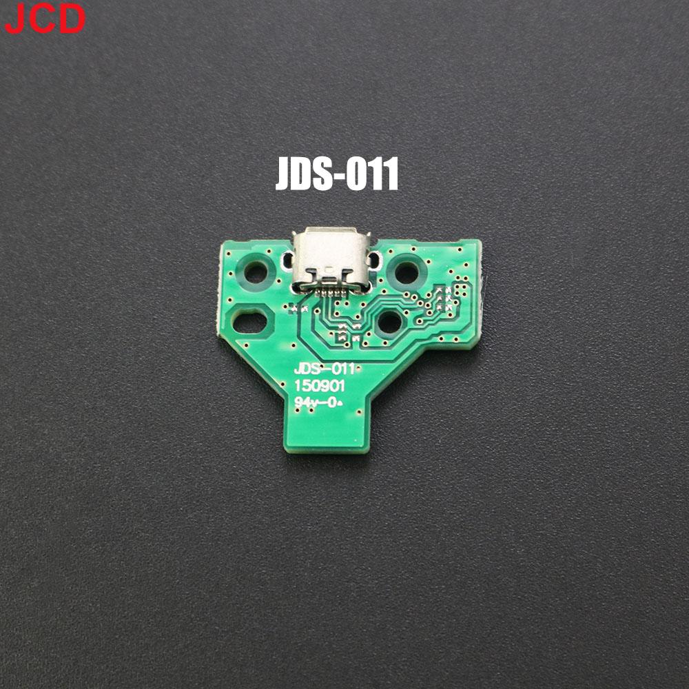 JCD 1pcs For PS4 Slim Pro Game Controller USB Charging Port Socket Circuit Board 12Pin JDS 011 030 040 055 14Pin 001 Connector
