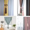 BEL AVENIR 1Pc Curtain Tieback Tassels Hanging Ball Gold Home Decor Tieback Magnet Buckle Rope Holdback Curtain Accessories