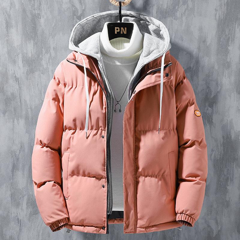 Cotton Coat Men's Winter New Trendy Handsome Windproof Cold-resistant Warm Loose Large-size Hooded Cotton Coat Clothing