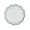 Faux Leather Scalloped Placemat Heat-Resistant Non-slip Heat Insulation Waterproof Dining Table