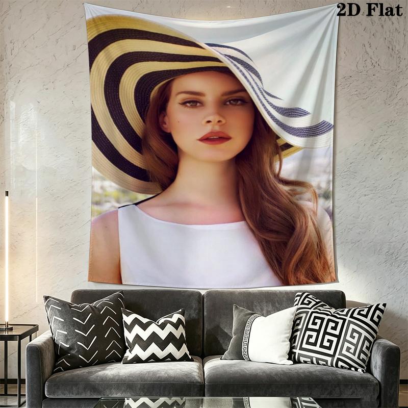 Lana Del Rey Wandteppich Ästhetisches Wandbehang Gedruckter Stoffdecke Dekorative Wandteppiche für Schlafzimmer Wohnzimmer Heimdekoration