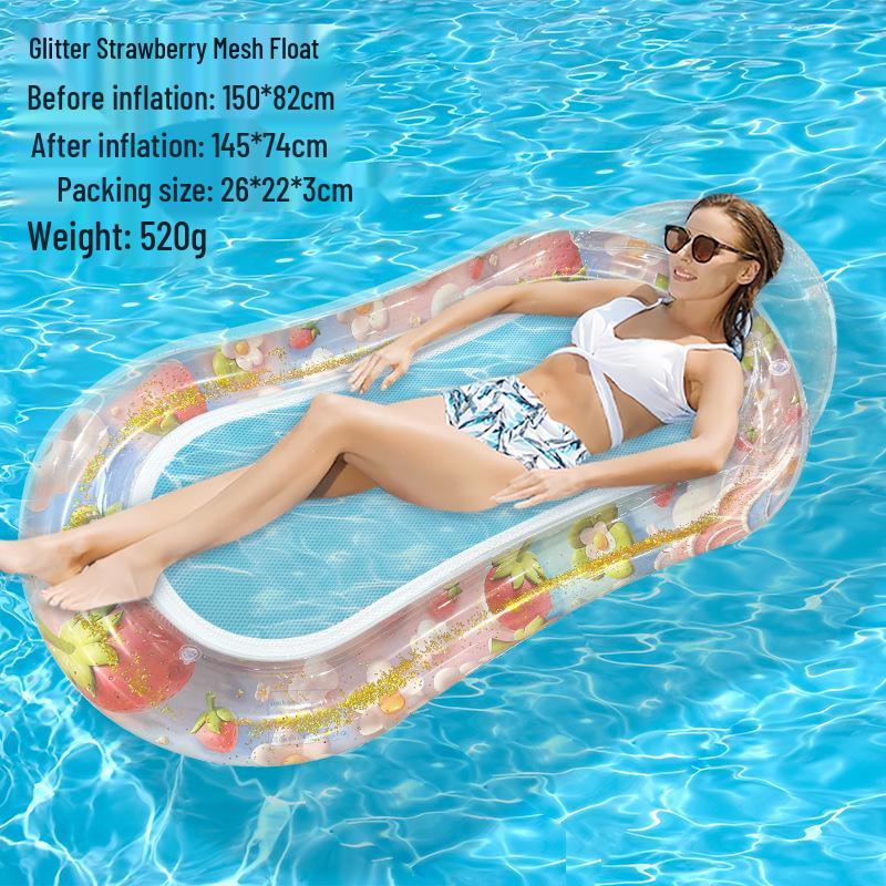 Inflatable Summer PVC Floating Bed with Sunshade and Backrest