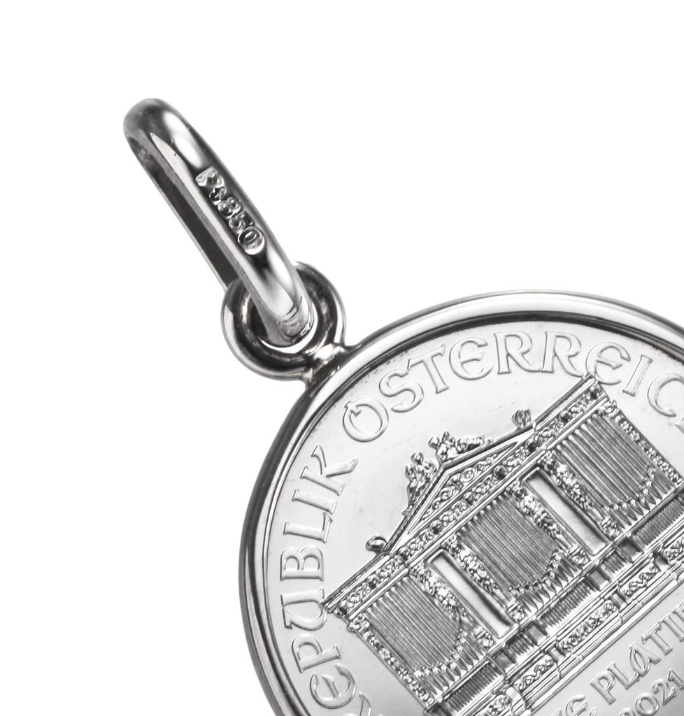 Pt999 Pure Platinum Coin Pendant Vienna Harmony Pt850 Simple Frame [Speranza] 1/25oz